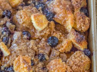 Blueberry Cream Cheese French Toast Bake