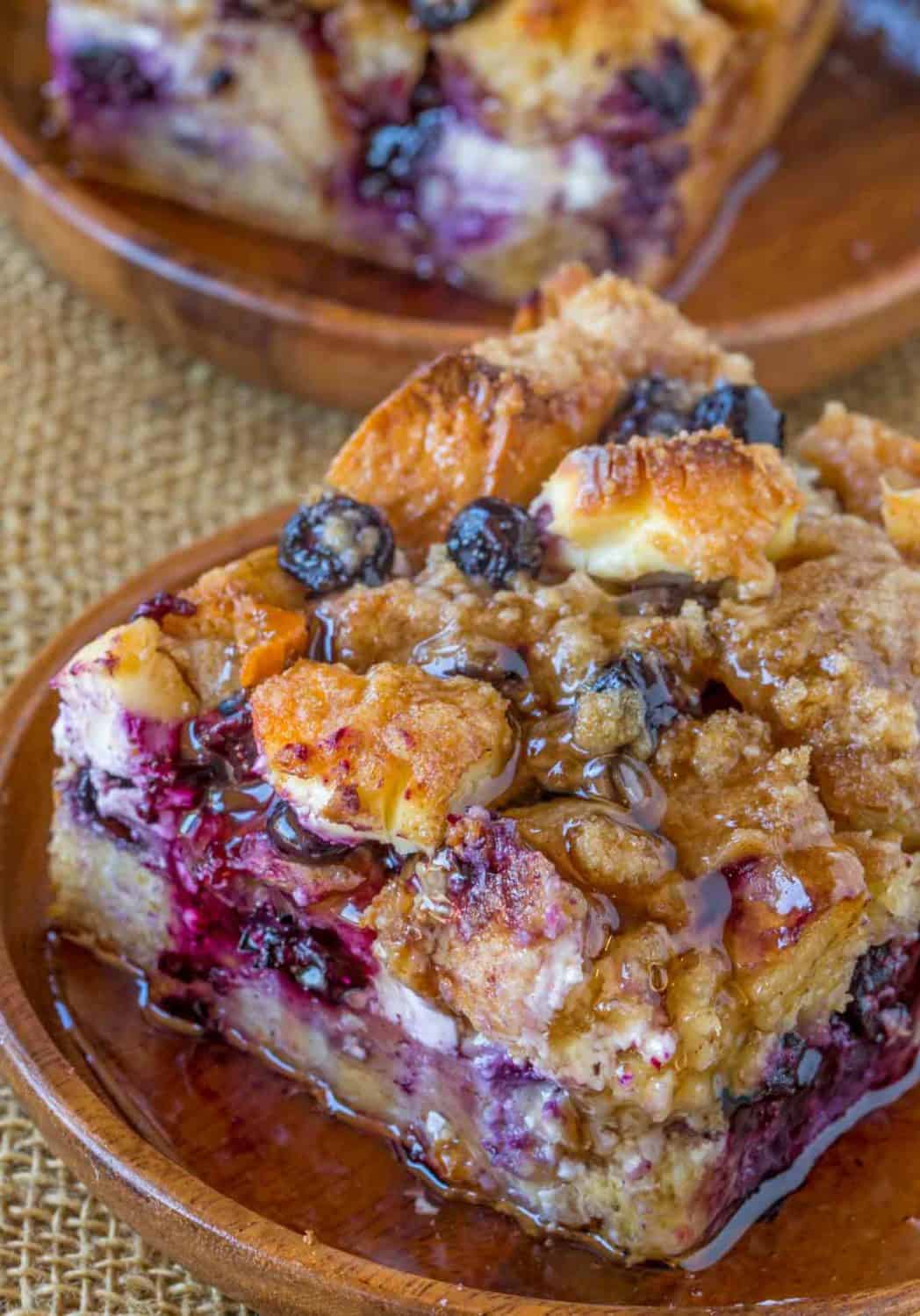 Blueberry Cream Cheese French Toast Bake - Dinner, then Dessert