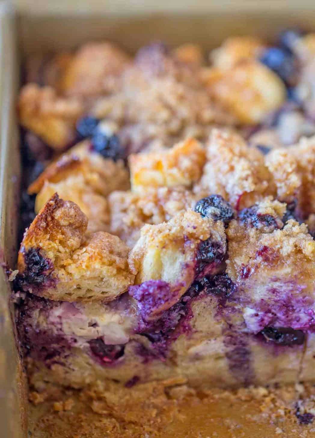 Blueberry Cream Cheese French Toast Bake - Dinner, Then Dessert