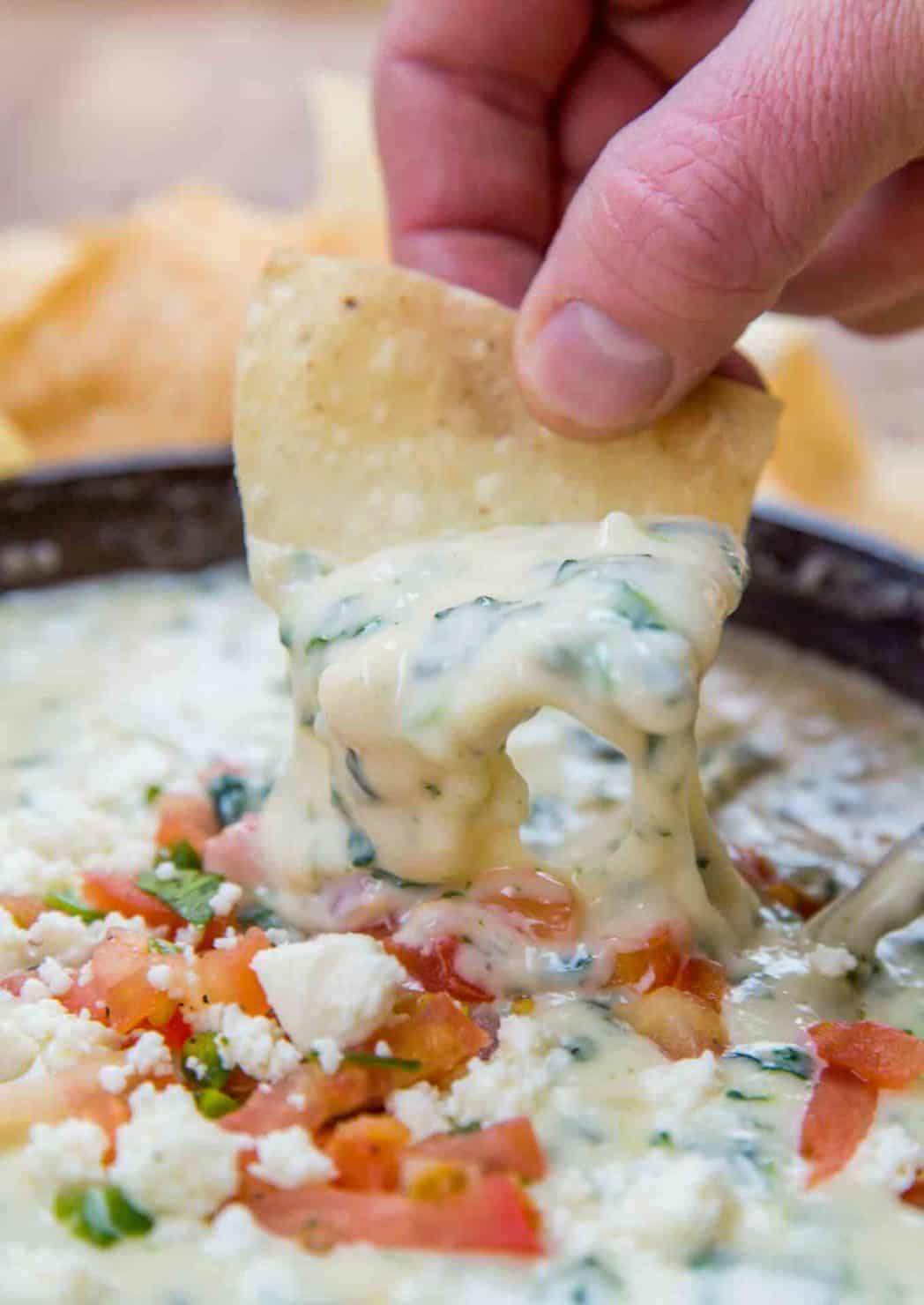 Chili's White Spinach Queso (Copycat) Dinner, then Dessert