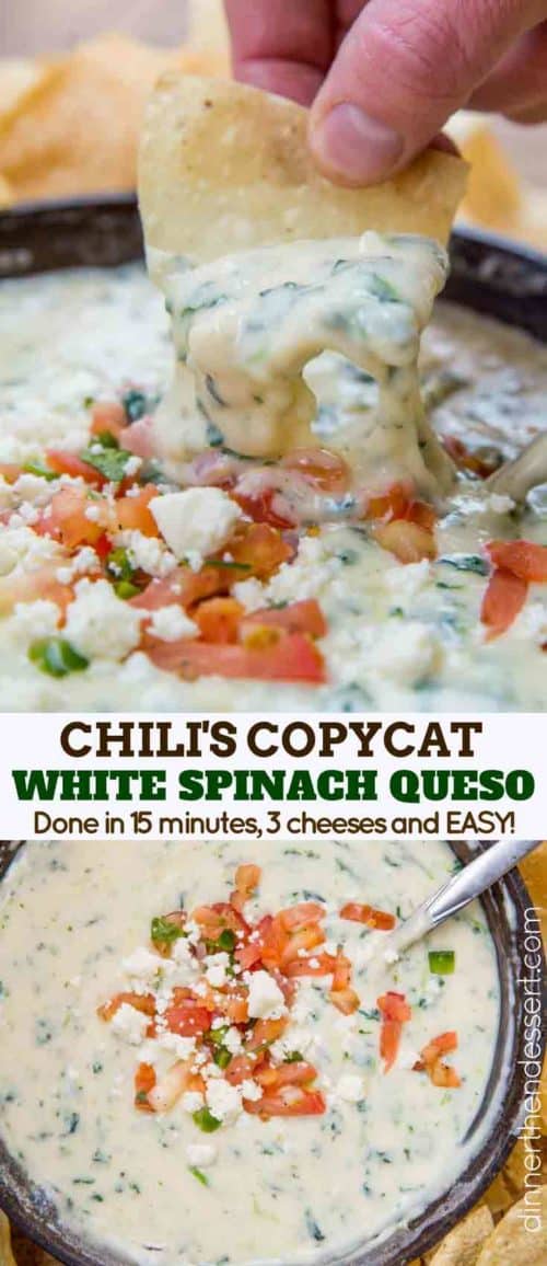 Chili's White Spinach Queso (Copycat) Dinner, then Dessert