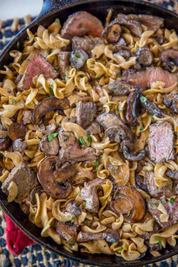 Pot full of Beef Stroganoff