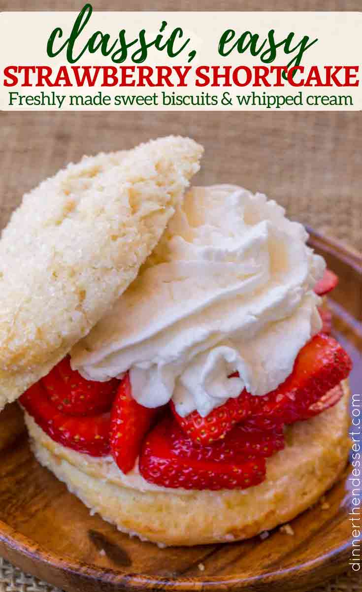 strawberry shortcake, top biscuit slanted
