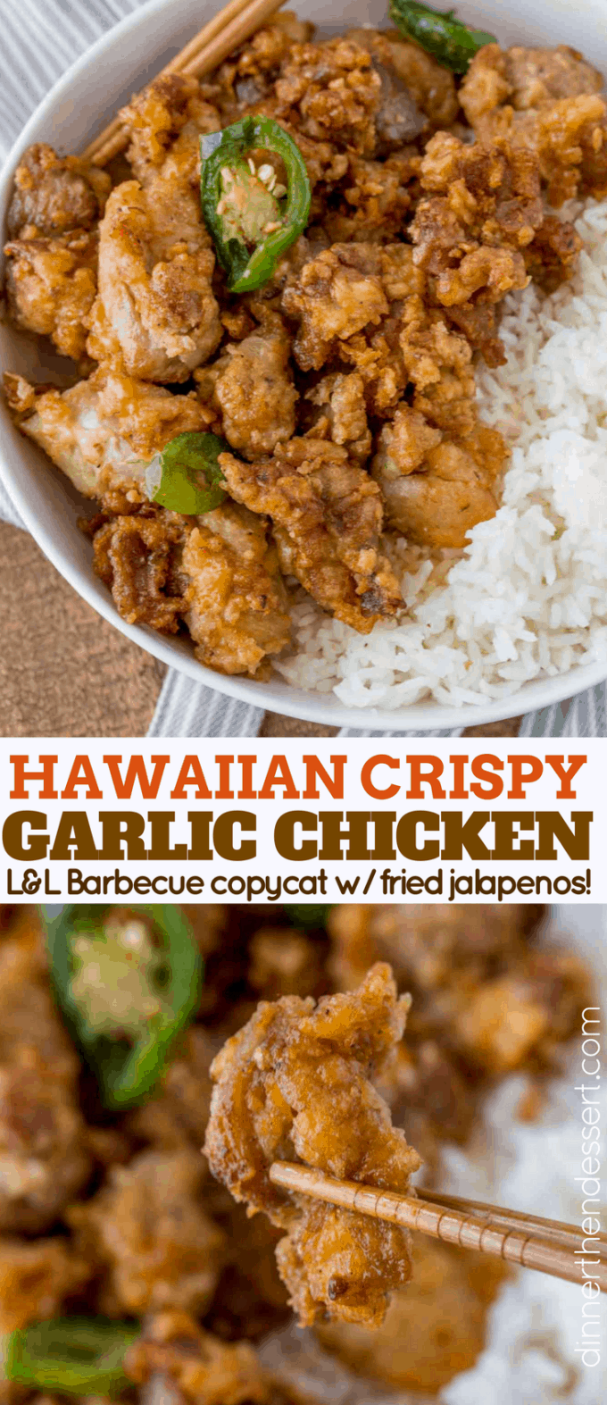 Crispy Hawaiian Garlic Chicken - Dinner, then Dessert