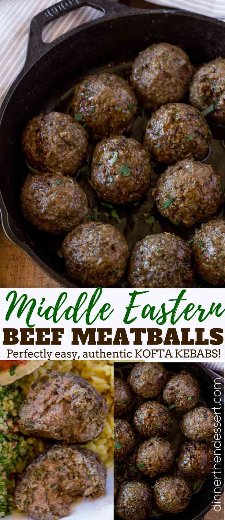 middle eastern meatballs collage