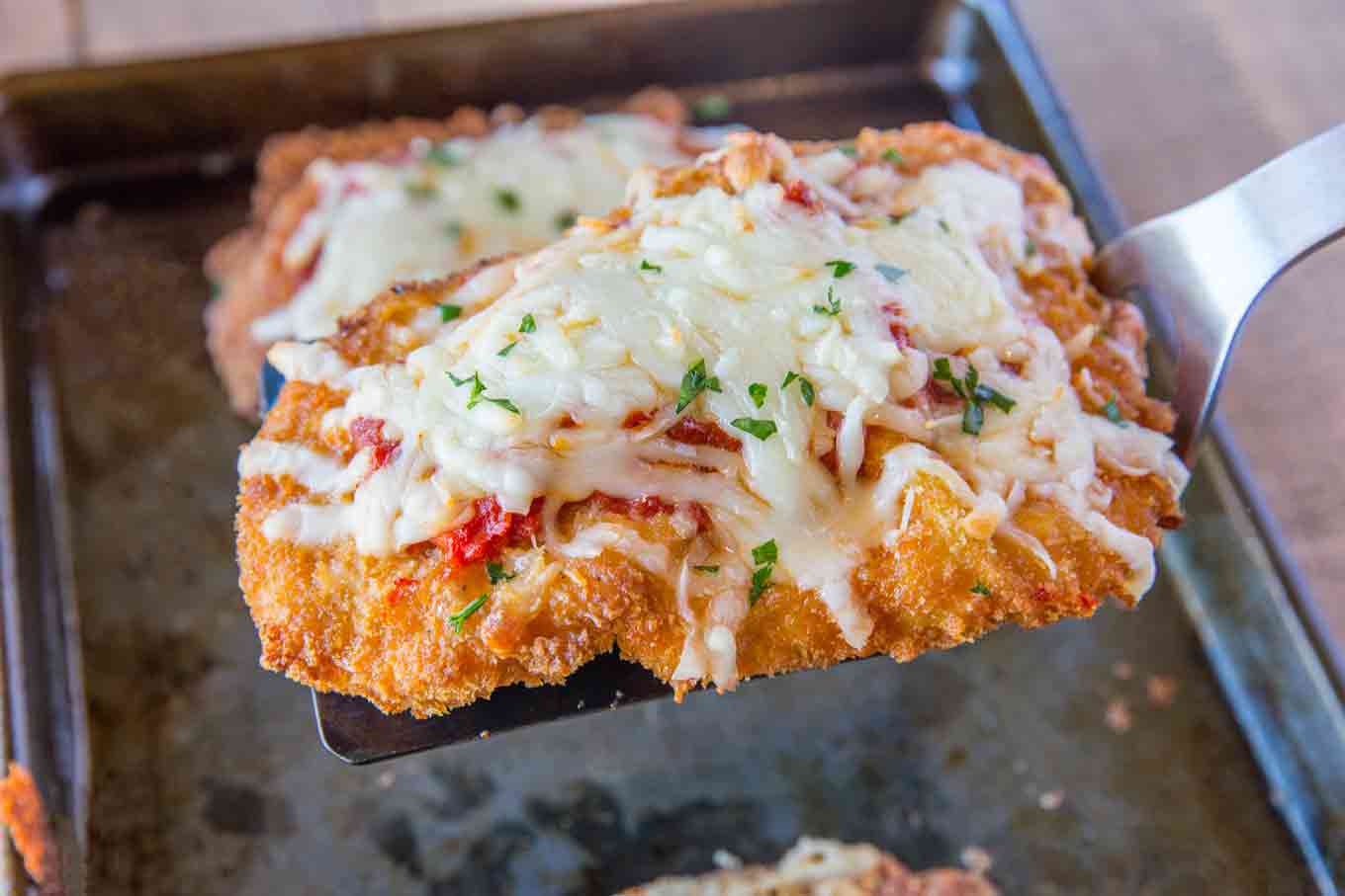 Parmesan Chicken Linguine. Quick & easy but dinner party ready!