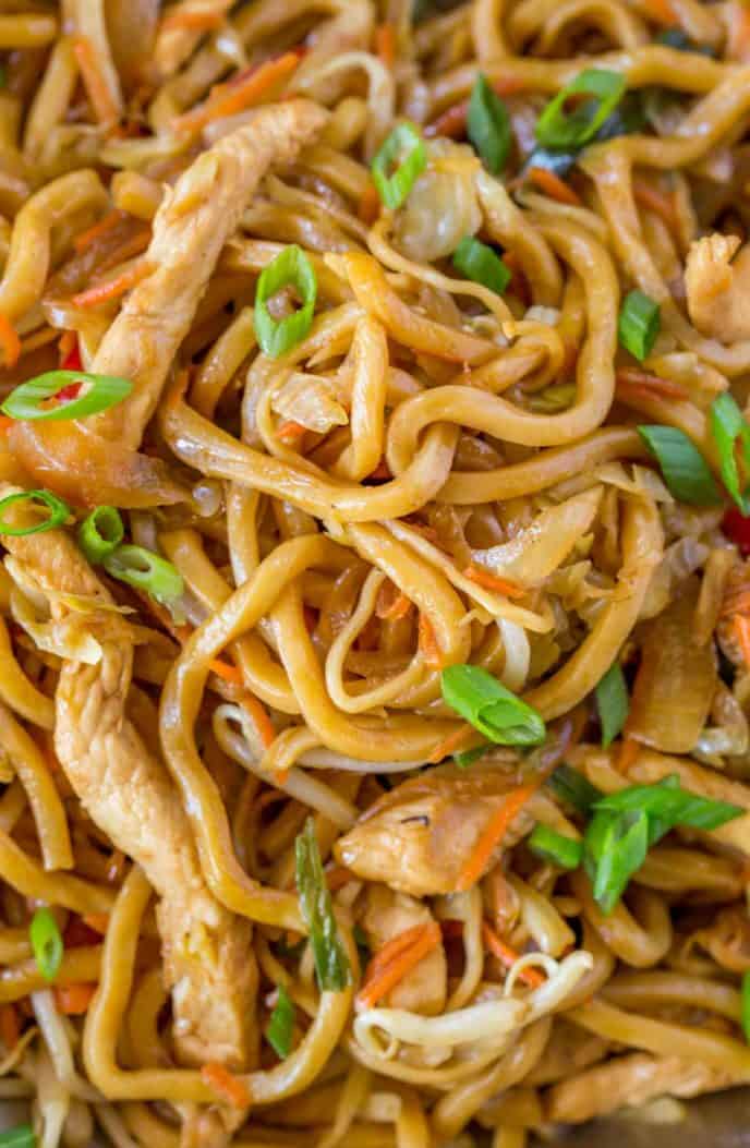 Chicken Lo Mein - Dinner, then Dessert