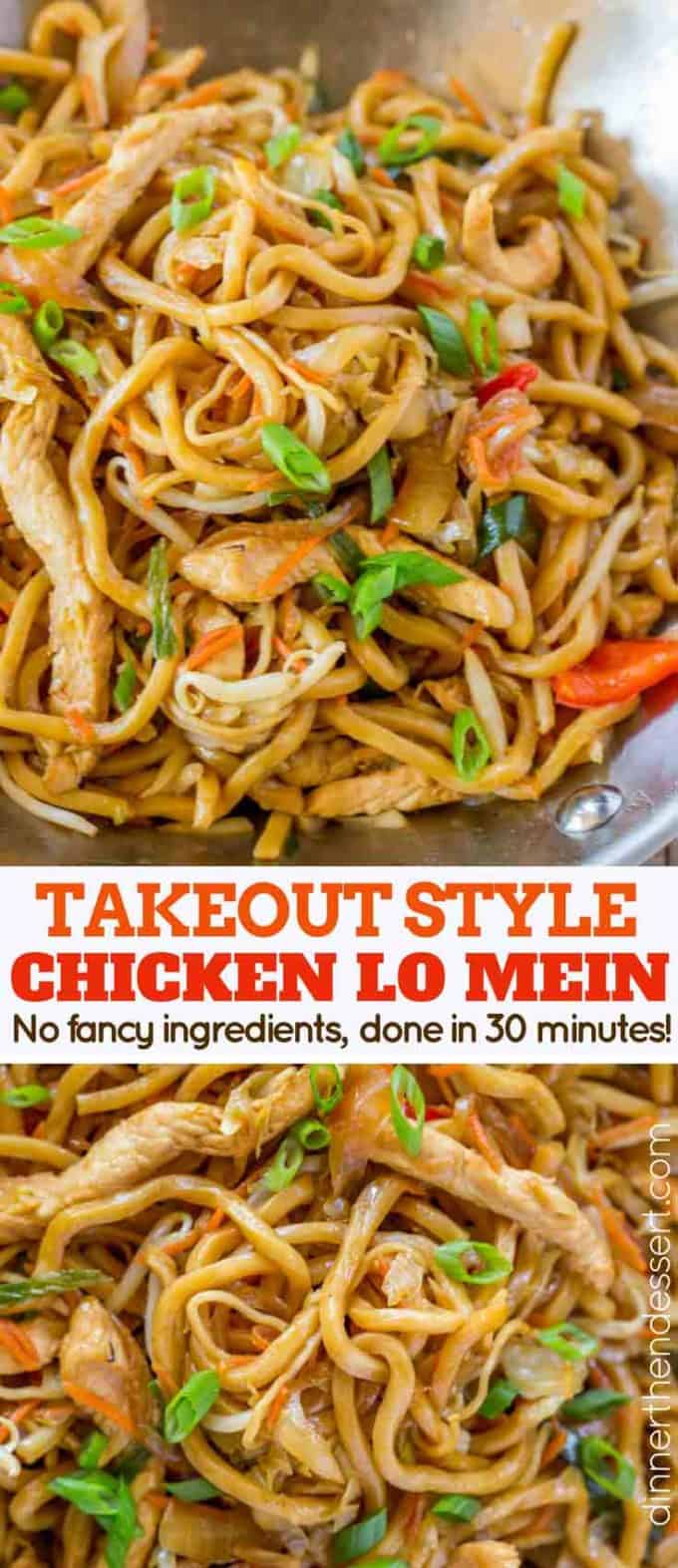 Chicken Lo Mein - Dinner, then Dessert