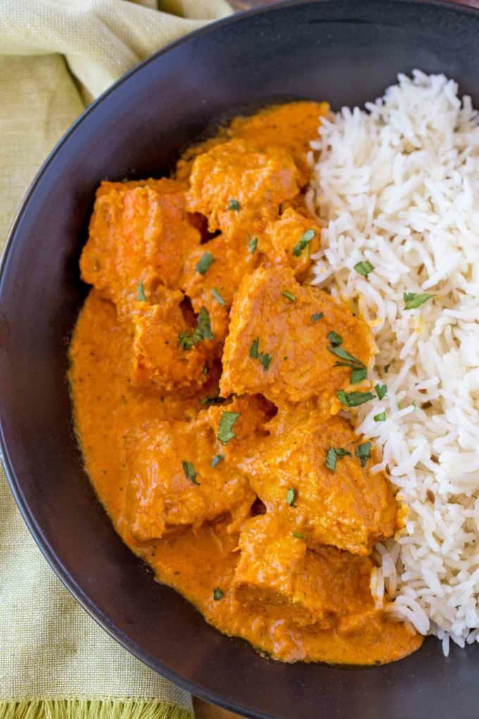 Chicken Tikka Masala with white meat chicken in gravy