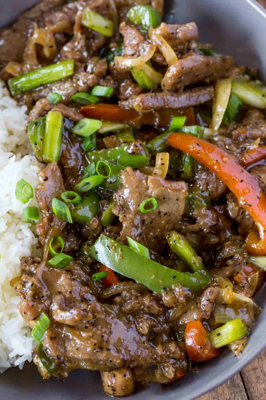 Chinese Pepper Steak - Dinner, then Dessert