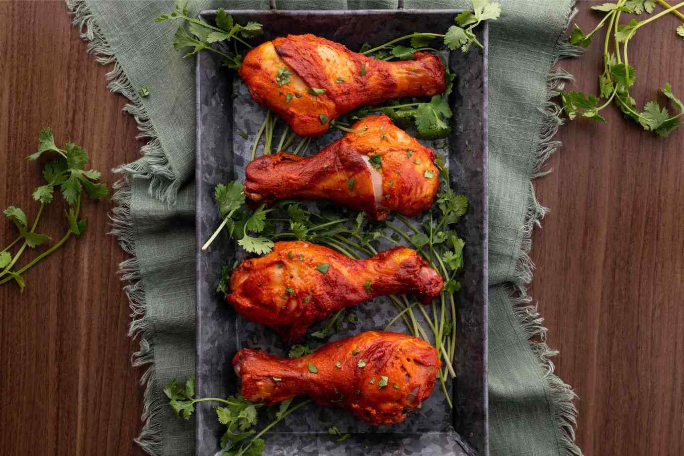 Easy Tandoori Chicken on serving platter