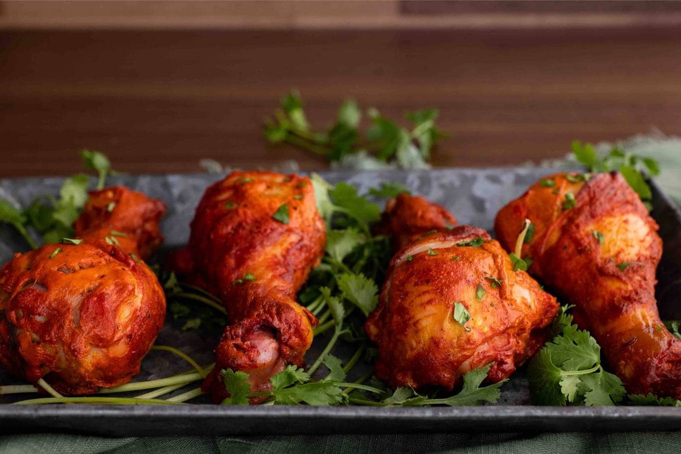 Easy Tandoori Chicken on serving platter