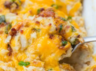 Loaded Baked Mashed Potatoes