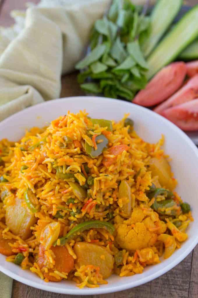 Easy Vegetable Biryani Recipe Dinner, then Dessert