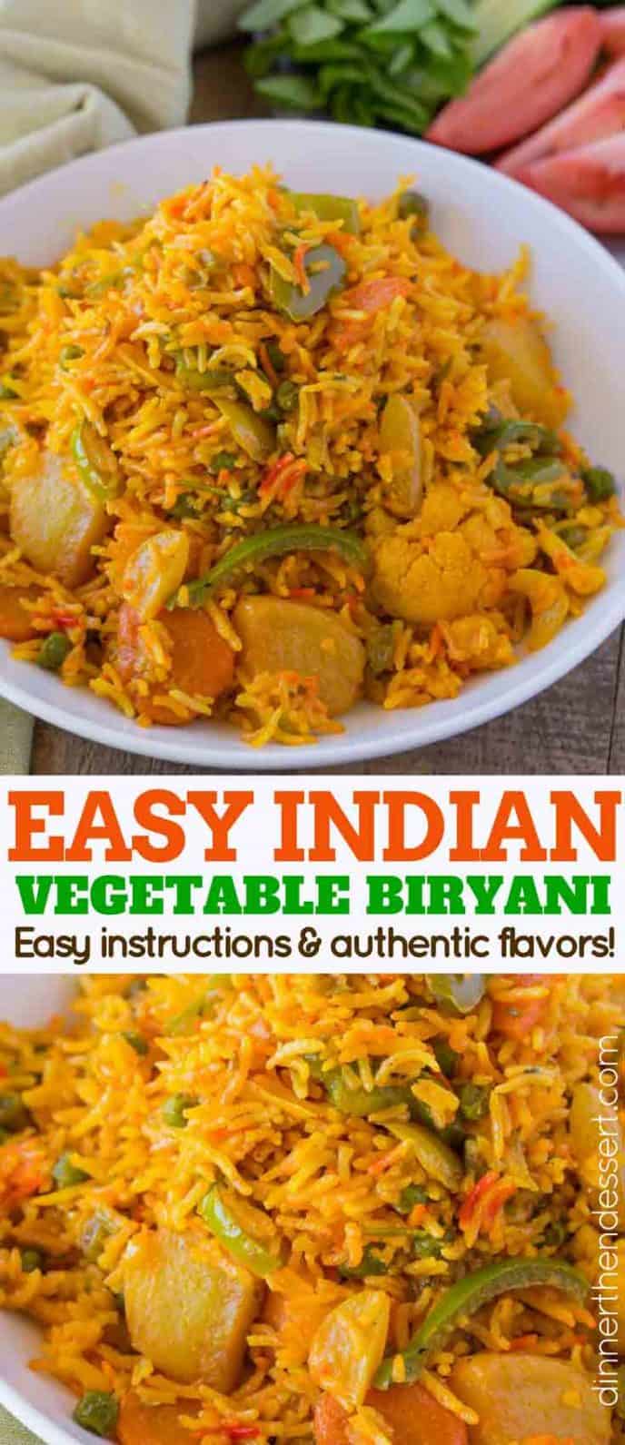Easy Vegetable Biryani Recipe Dinner, then Dessert