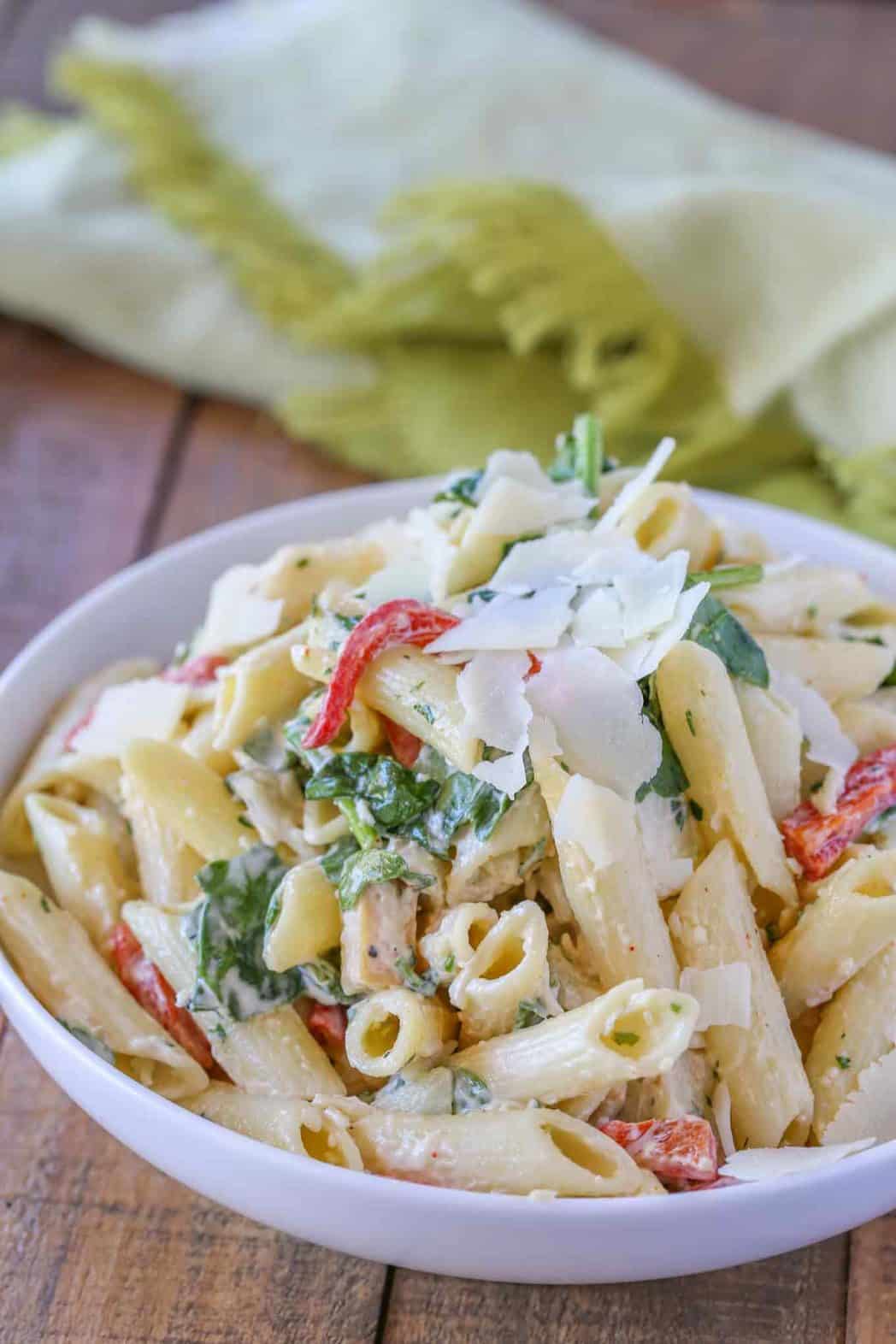 Cheesy Florentine Pasta Dinner, then Dessert