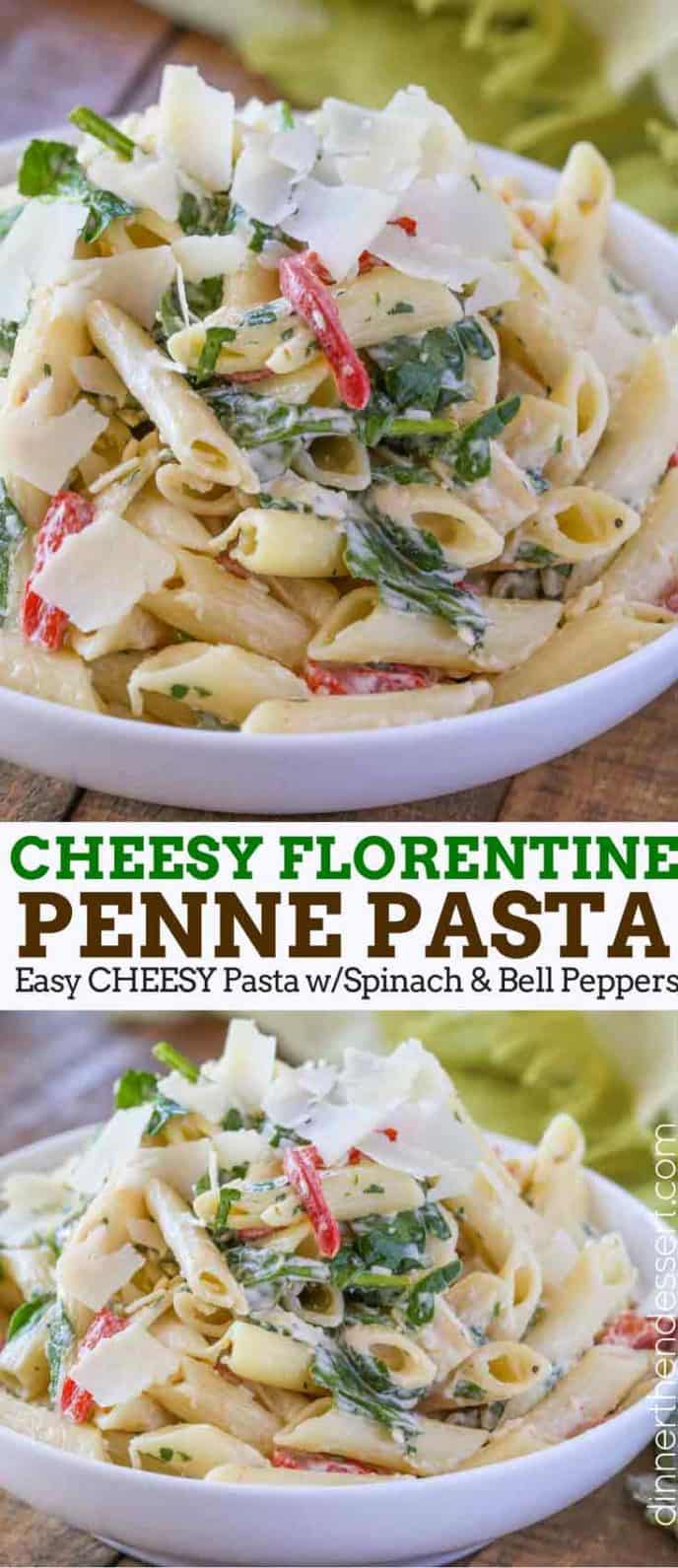 Cheesy Florentine Pasta Dinner, then Dessert