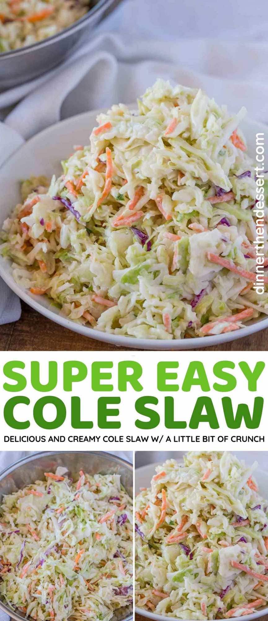 Easy Cole Slaw Recipe Coleslaw [video] Dinner Then Dessert