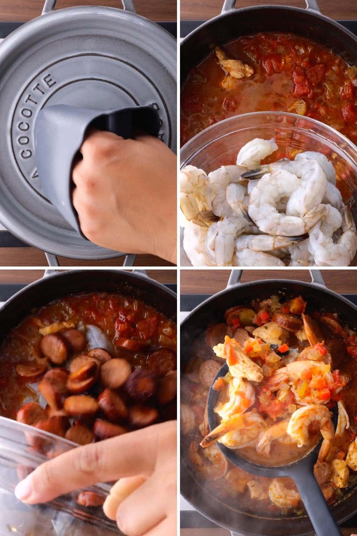 Easy Jambalaya Collage