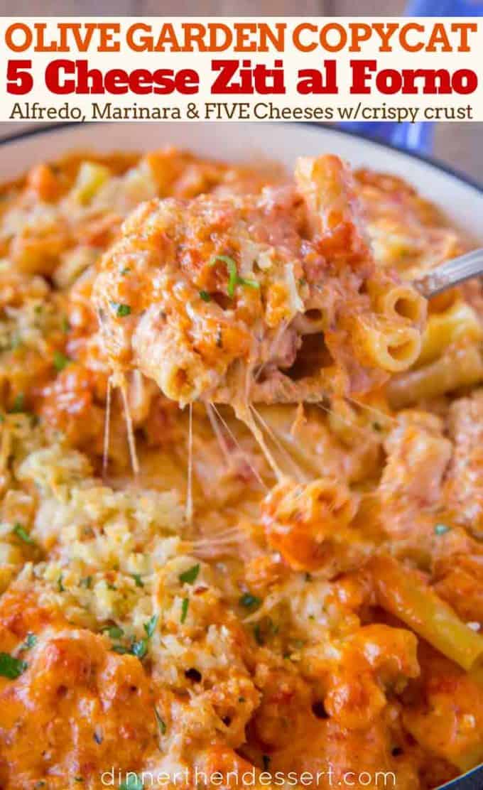 Olive Garden Five Cheese Ziti Al Forno Copycat Dinner Then