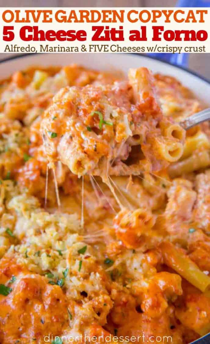 Olive Garden Five Cheese Ziti al Forno (Copycat) - Dinner ...