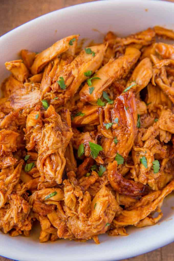 BBQ Pulled Chicken Recipe [VIDEO] - Dinner, then Dessert