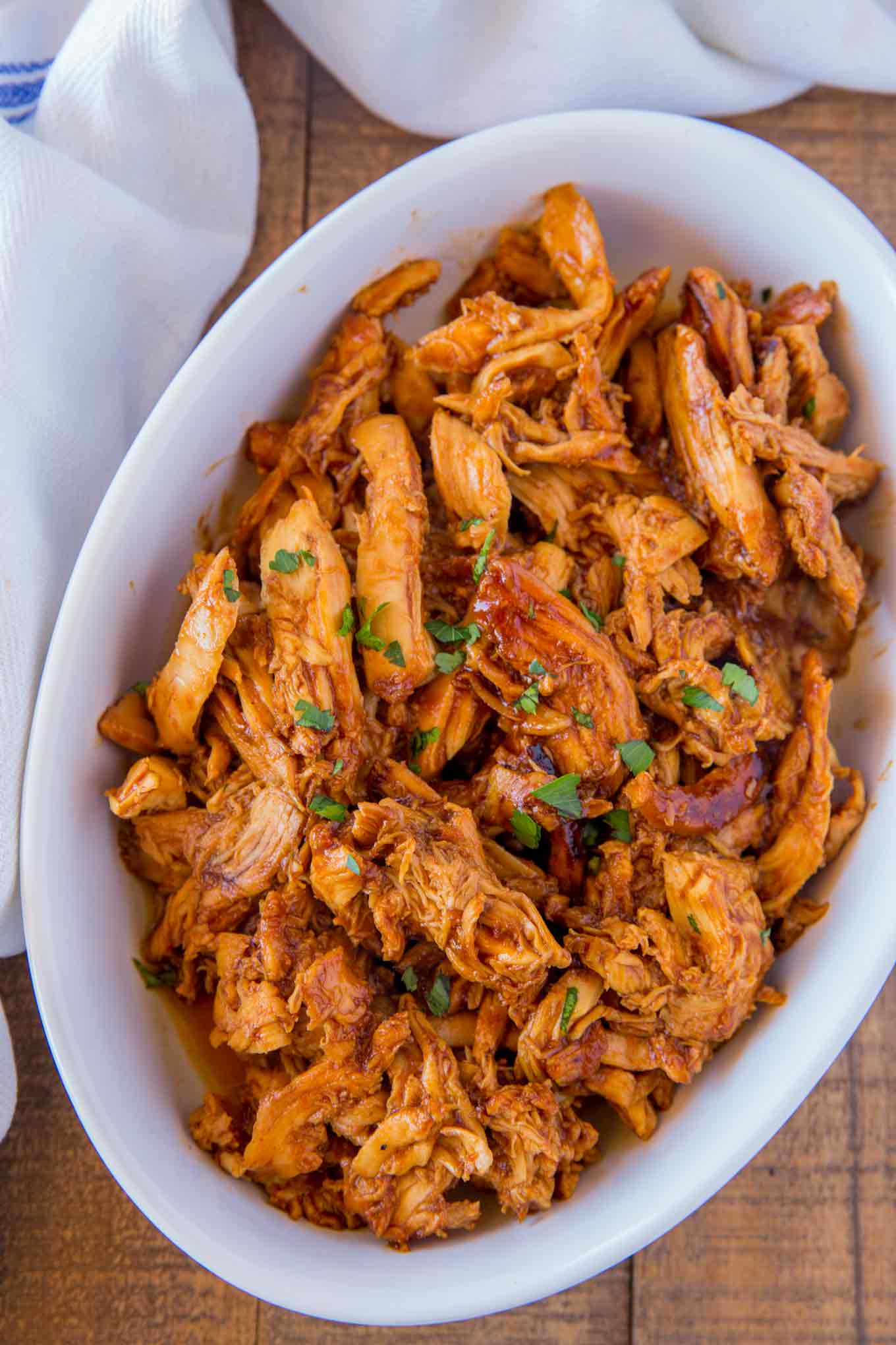 BBQ Pulled Chicken Recipe [VIDEO] - Dinner, Then Dessert