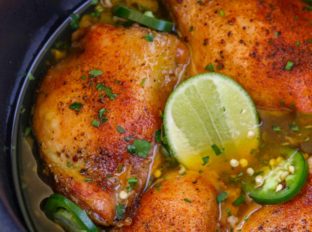 Crockpot Honey Lime Chicken with Jalapenos