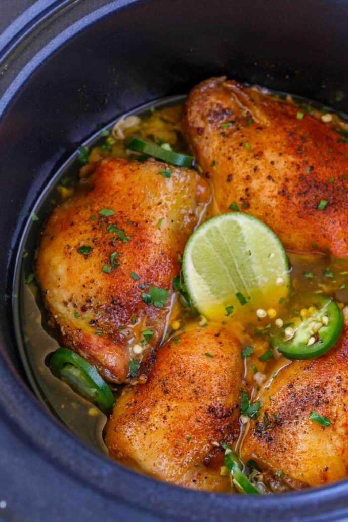 Slow Cooker Spicy Honey Lime Chicken Dinner Then Dessert