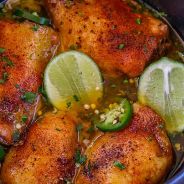 Slow Cooker Spicy Honey Lime Chicken