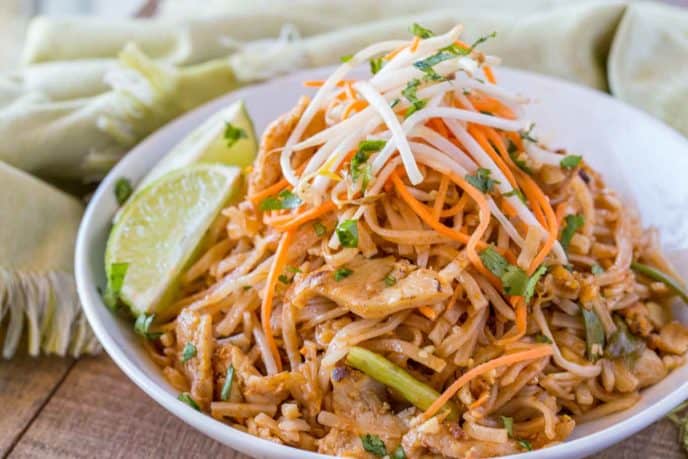 Chicken Thai Food Recipes Chicken Pad Thai Dinner then Dessert