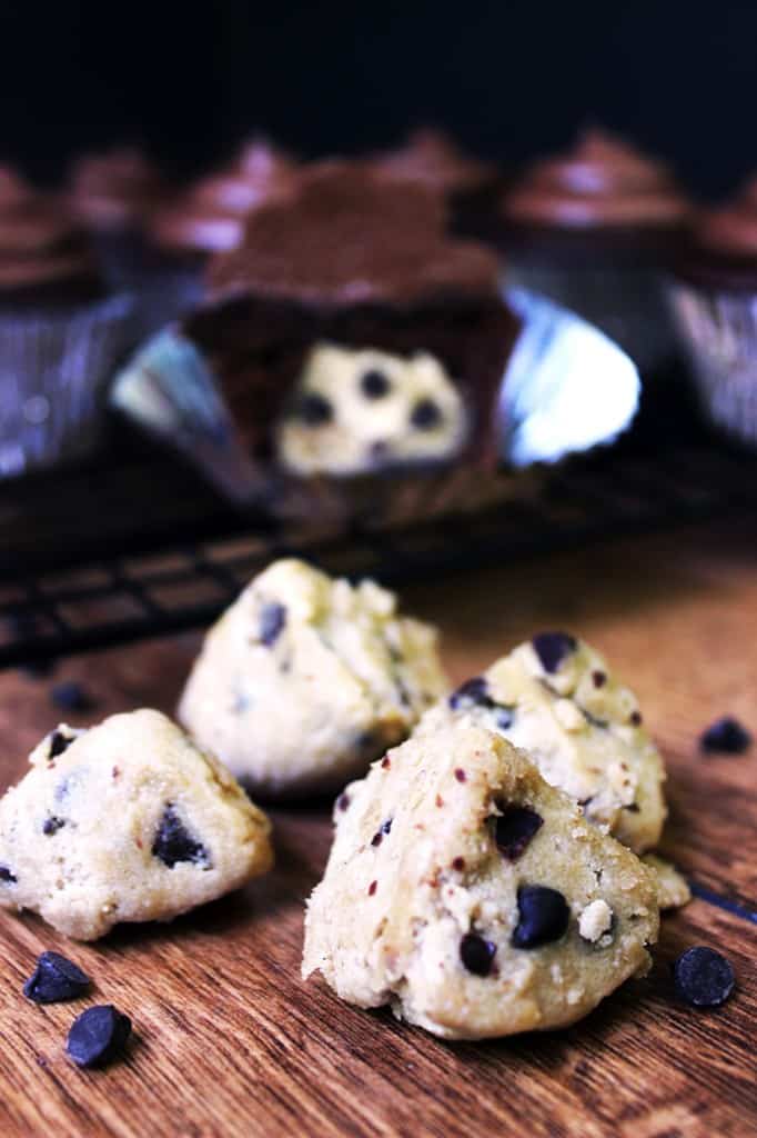 cookies dough to use as cupcake filler 