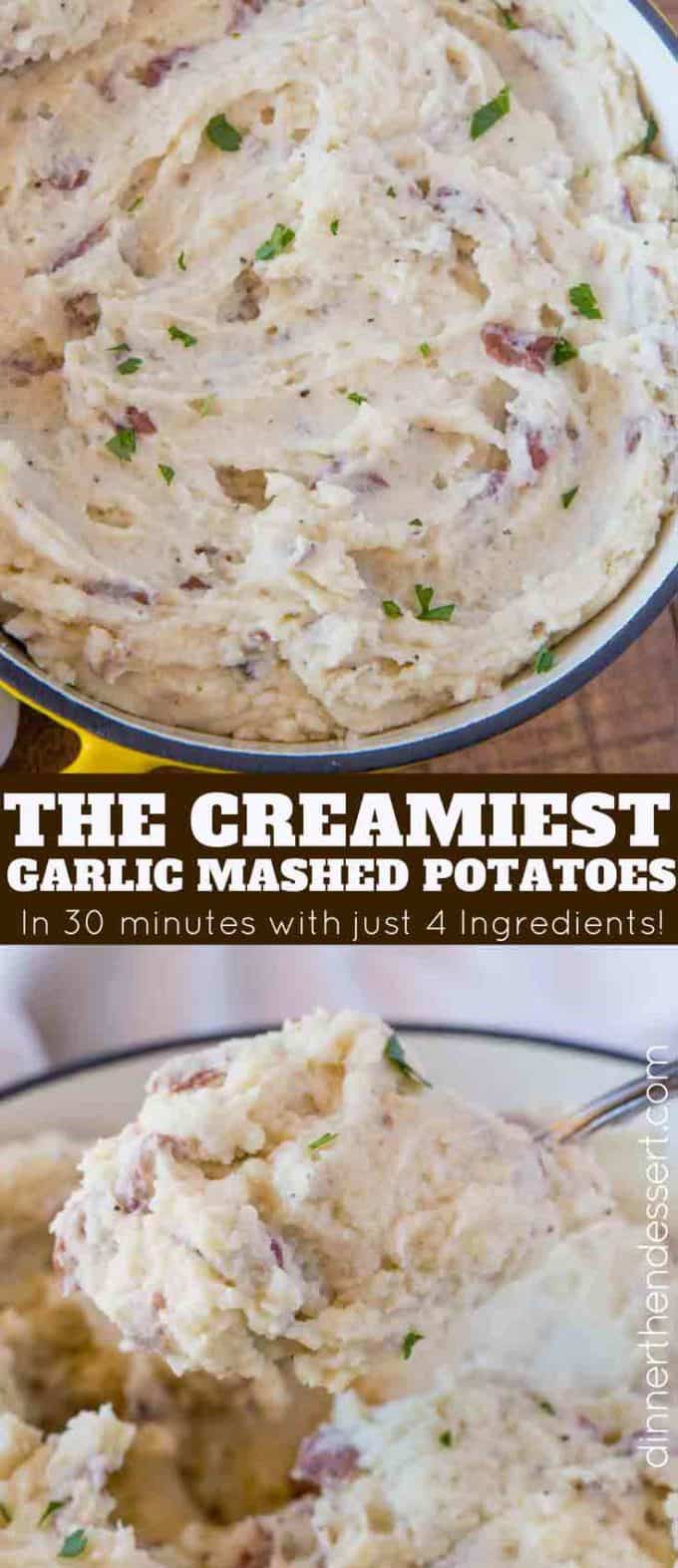 Red Mashed Potatoes with Garlic