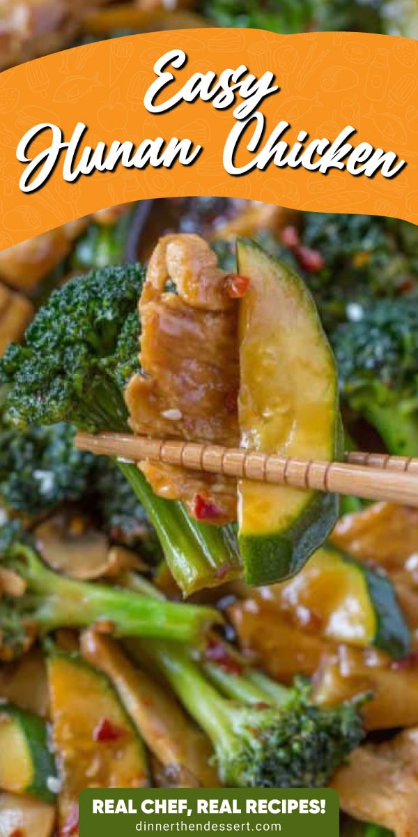 Chinese Hunan Chicken Stir-Fry Pin image