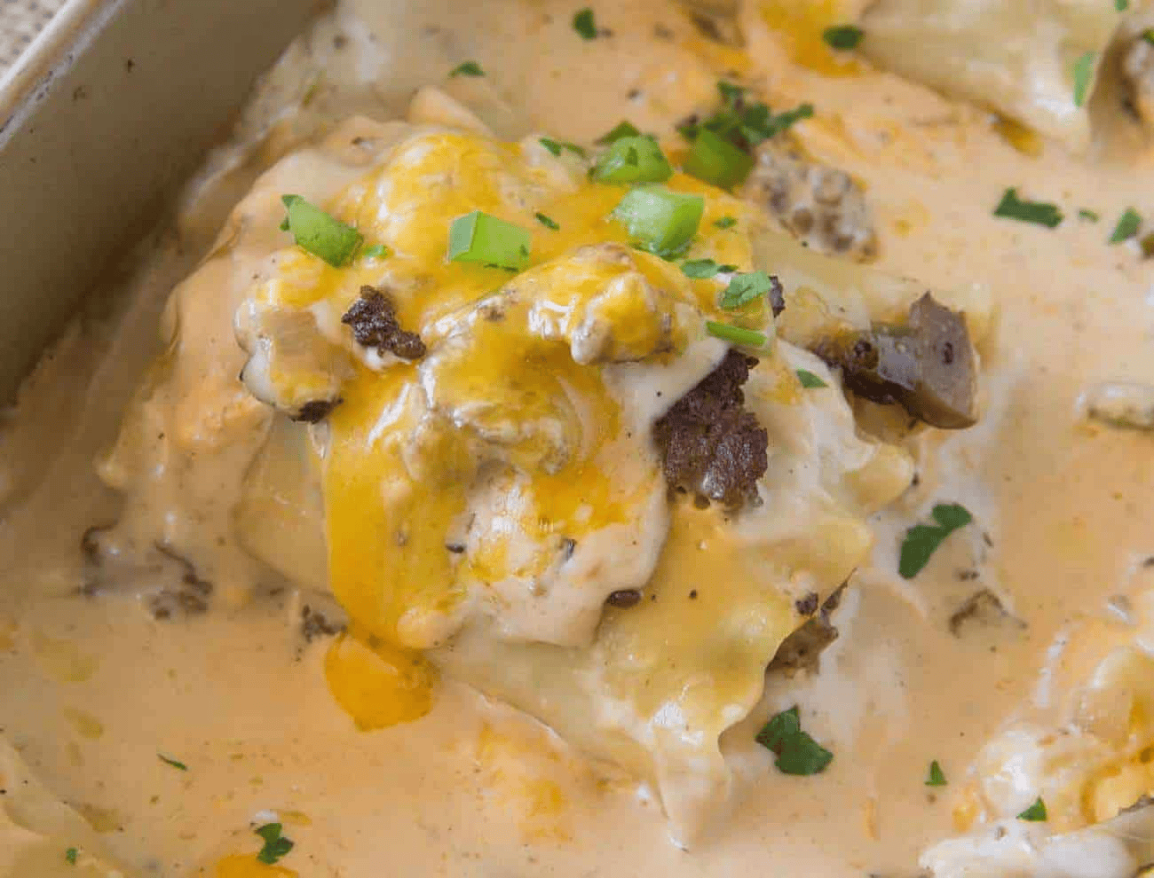 Cheesy roll up in a pan
