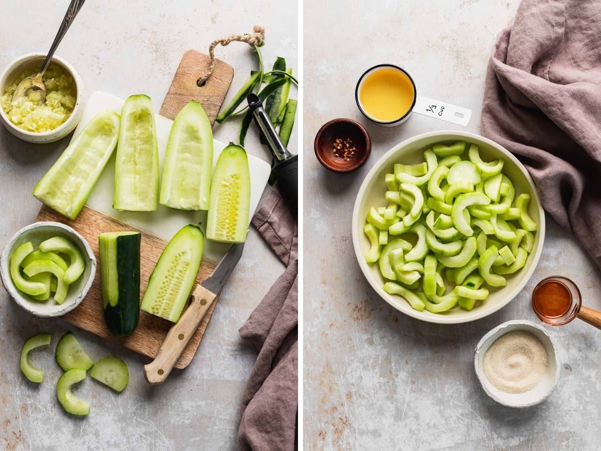 Asian Cucumber Salad collage