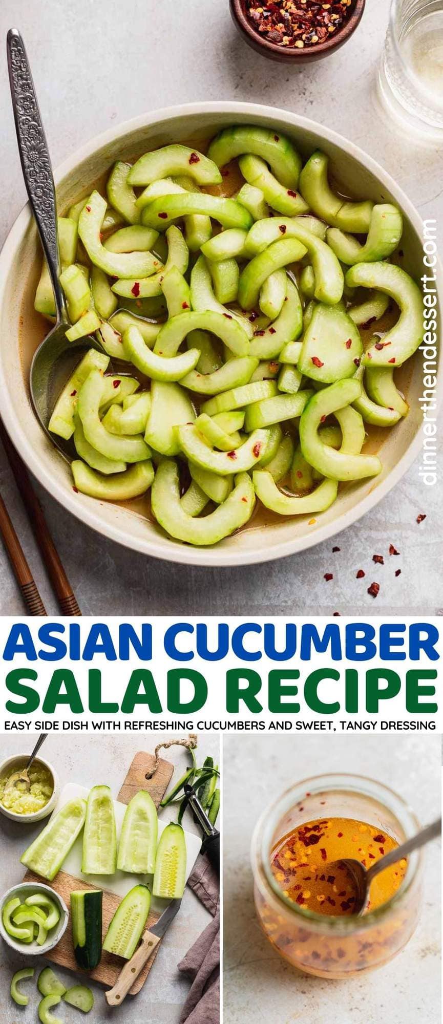Asian Cucumber Salad collage