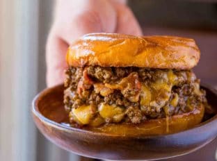 Beer Bacon and Cheese Sloppy Joes