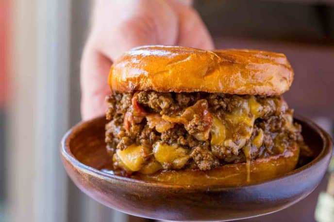 Beer Bacon and Cheese Sloppy Joes