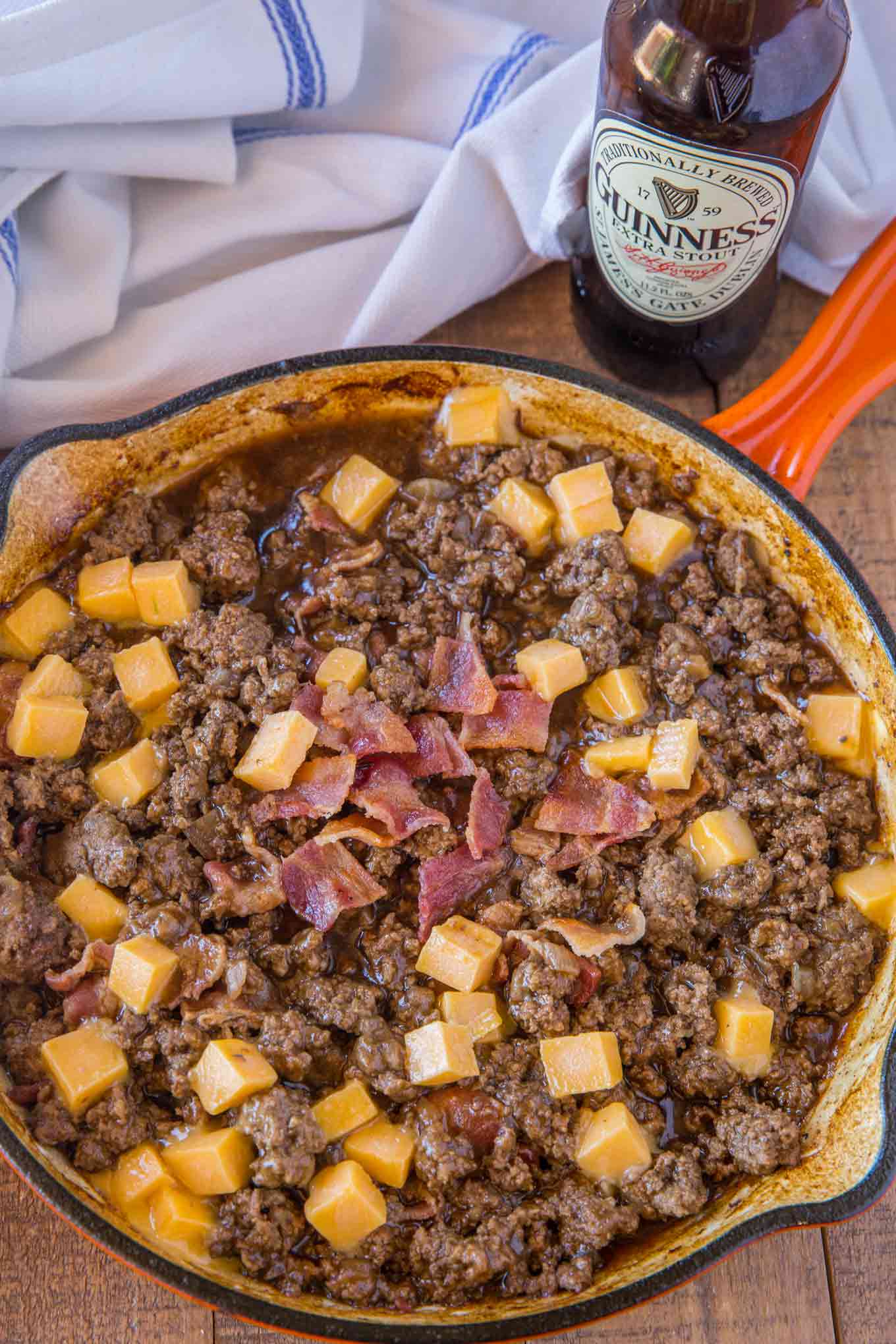 Bacon, Beer and Cheese Sloppy Joes Dinner, then Dessert