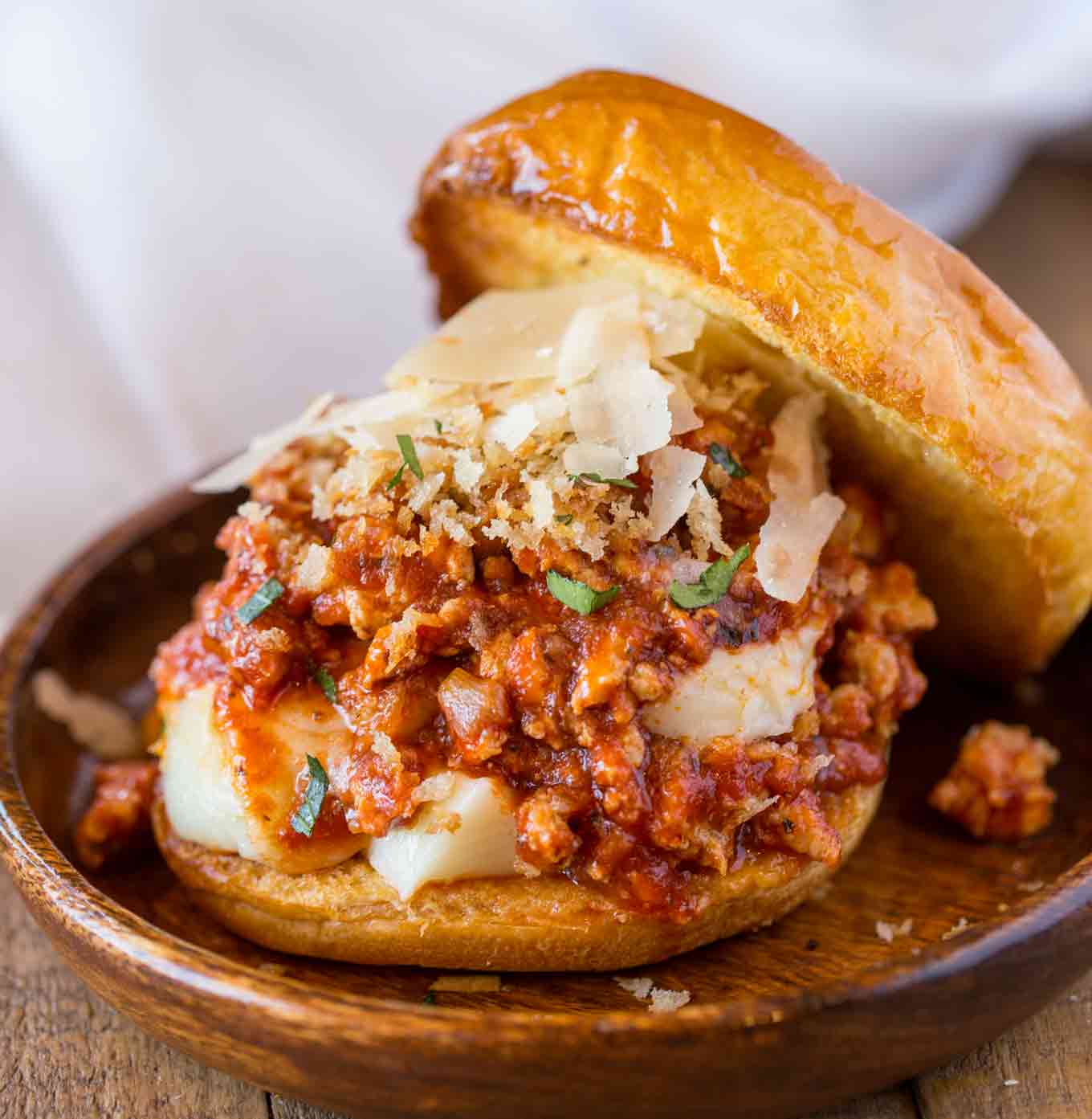 Chicken Parmesan Sloppy Joes Sandwich