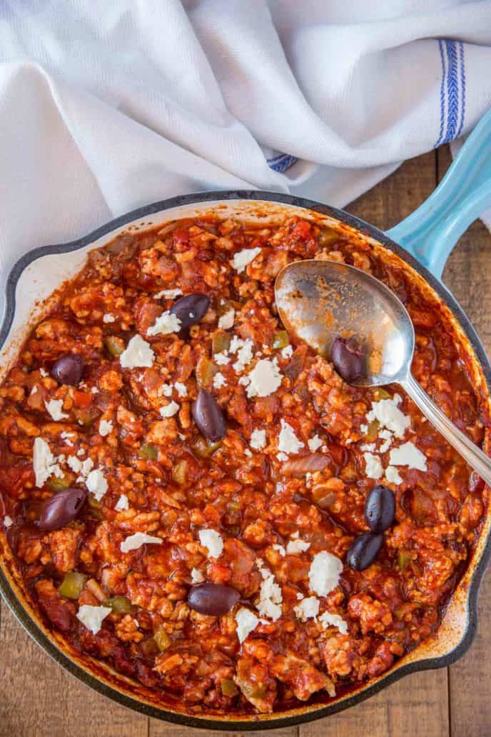 Ground Chicken Greek Sloppy Joes