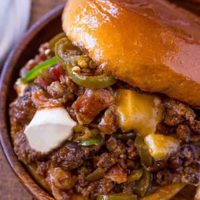 Bacon and Cheddar Jalapeno Sloppy Joes