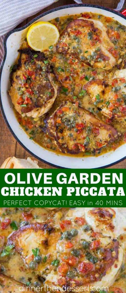 Olive Garden Chicken Piccata (Copycat) Dinner, then Dessert