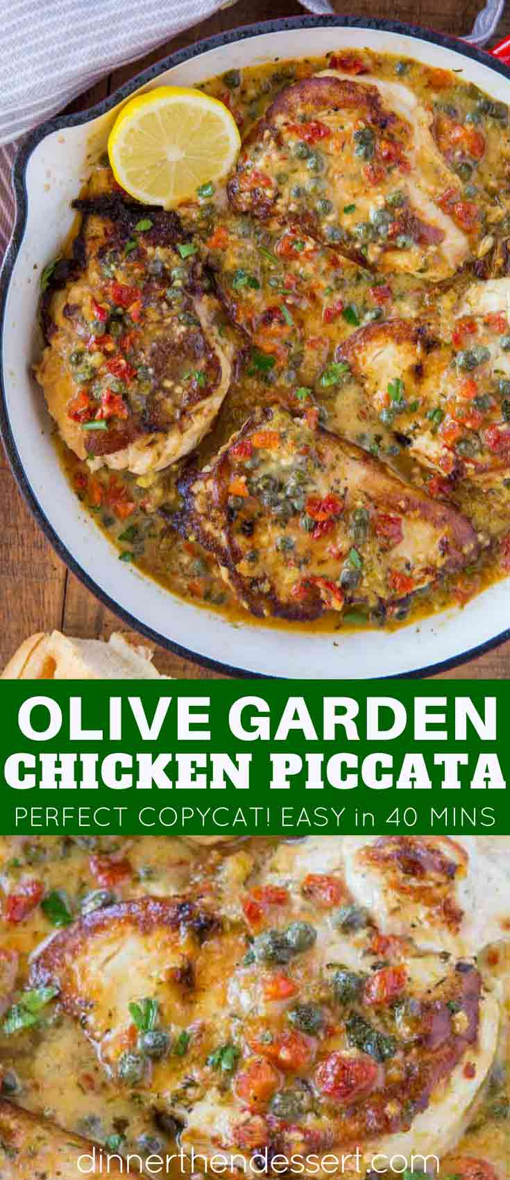 Olive Garden Chicken Piccata Copycat Dinner Then Dessert