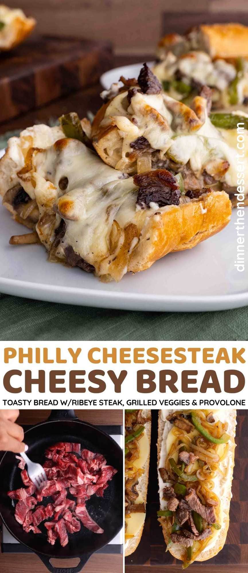 Philly Cheese Steak Cheesy Bread