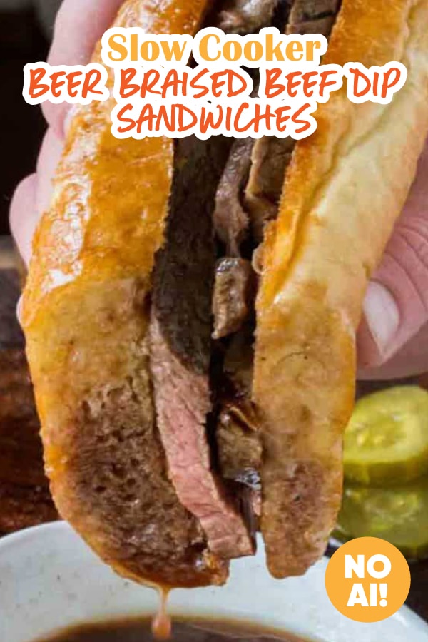 beef sandwich pin image