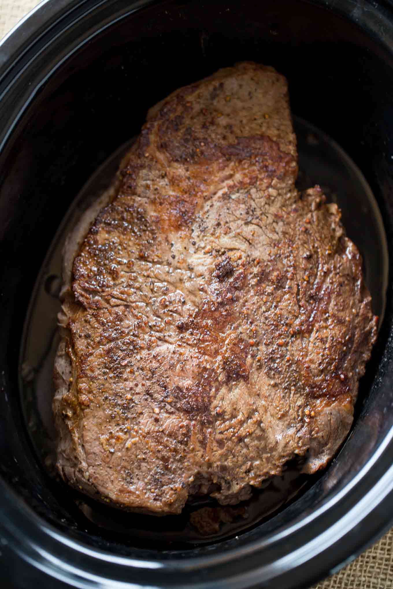 Slow Cooker Beer Braised Beef Dip Sandwiches Dinner, then Dessert