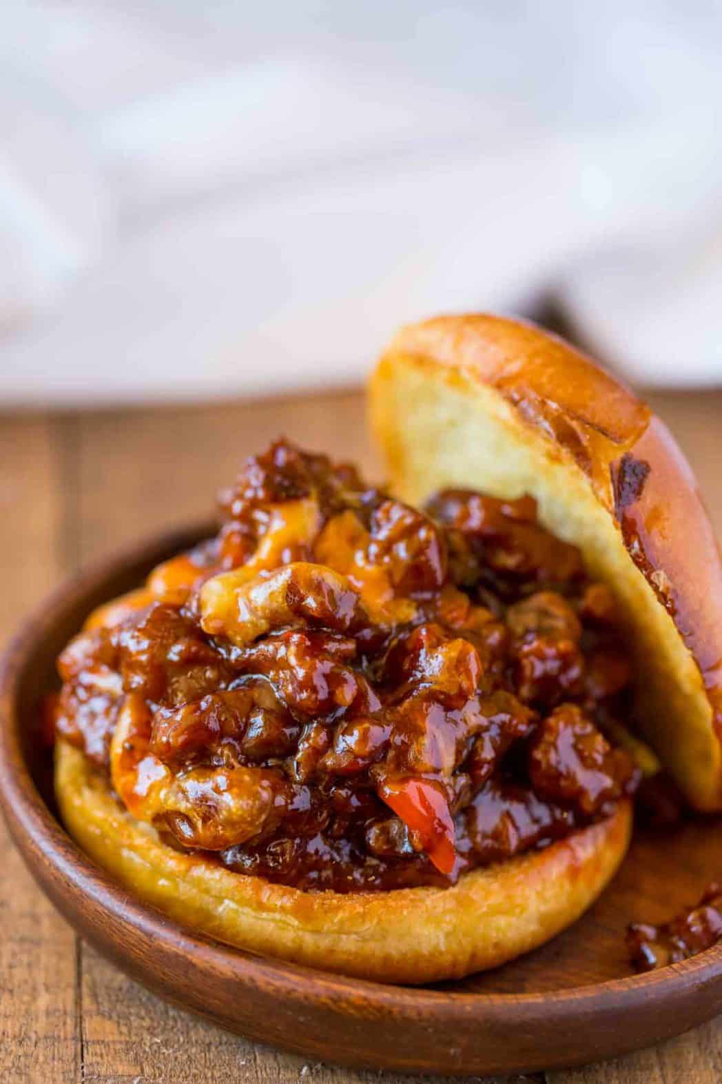 BBQ Sausage Sloppy Joes - Dinner, then Dessert