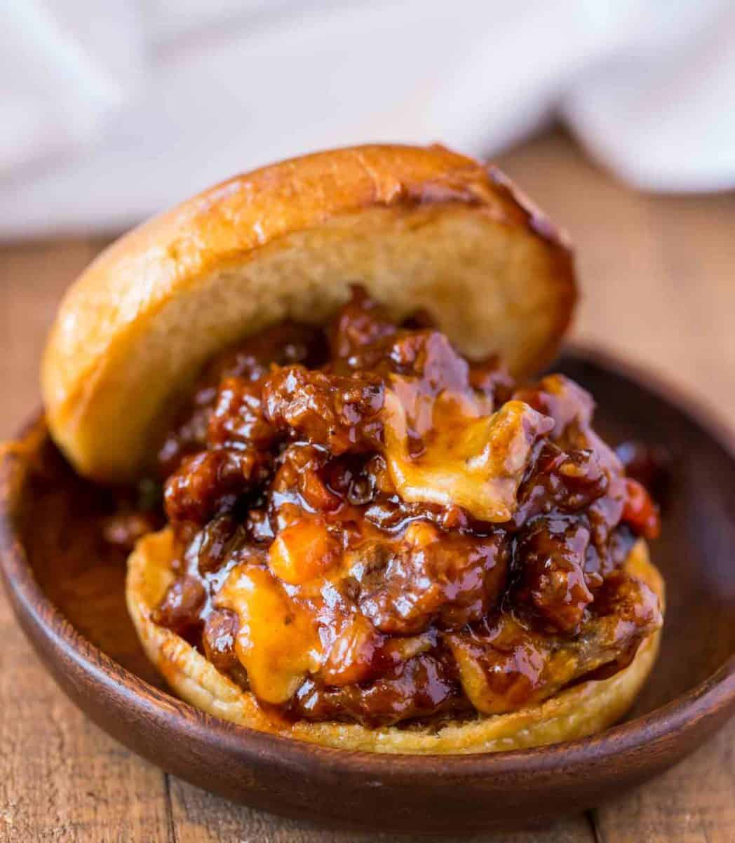 BBQ Sausage Sloppy Joes - Dinner, Then Dessert